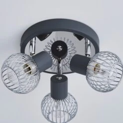 Dunelm Mattia 3 Light Wire Cage Matt Grey Spotlight 11 Dunelm Mattia 3 Light Wire Cage Matt Grey Spotlight -Dunelm Shop 1000139084 alt03