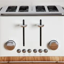 Dunelm Contemporary Matt White 4 Slice Toaster -Dunelm Shop 1000155922 alt03