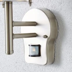 Dunelm Derek PIR Sensor Glass Steel Outdoor Wall Light -Dunelm Shop 1000158750 alt03