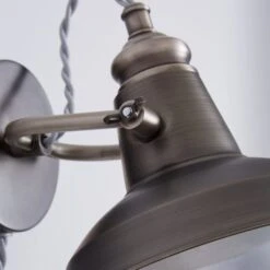 Dunelm Lucas Industrial Easy Fit Plug In Wall Light Pewter -Dunelm Shop 1000158758 alt02