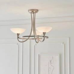 Vogue Lighting Vogue Cagney 3 Light Semi Flush Ceiling Fitting Chrome -Dunelm Shop 1000169429 alt02