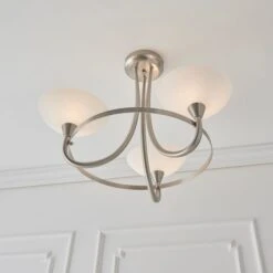 Vogue Lighting Vogue Cagney 3 Light Semi Flush Ceiling Fitting Chrome -Dunelm Shop 1000169429 alt04