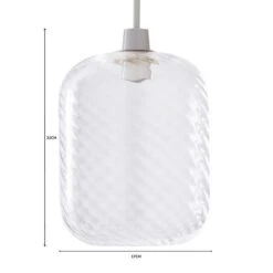 Dunelm Elodie Ribbed Glass Easy Fit Pendant Clear Lustre -Dunelm Shop 1000180648 alt07
