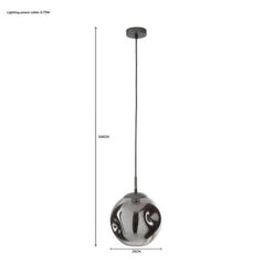 Dunelm Alexis Glass 1 Light Pendant Ceiling Fitting -Dunelm Shop 1000183024 alt05