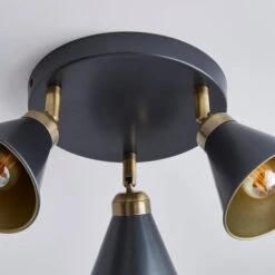 Dunelm Logan 3 Light Grey Spotlight Semi-Flush Fitting -Dunelm Shop 1000183041 alt03