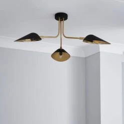Dunelm Savona 3 Light Ceiling Fitting Black -Dunelm Shop 1000183099 alt01