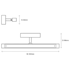 Quay Design Dixon LED Integrated Mirror / Picture Light Chrome 5.5W 330lm 17 Quay Design Dixon LED Integrated Mirror / Picture Light Chrome 5.5W 330lm -Dunelm Shop 103VG A7