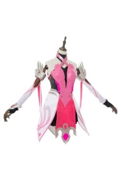 Overwatch Mercy Angela Ziegler Outfit Pink Mercy Skin Cosplay Costume Halloween Carnival -Dunelm Shop 12001544 4