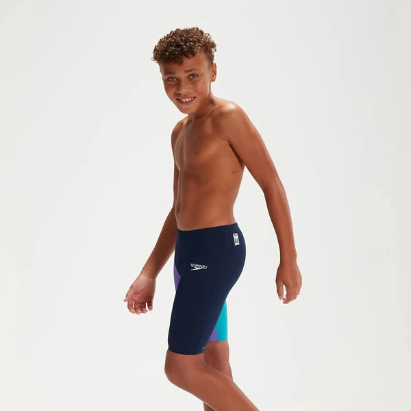 Speedo - Boys Jammer High Waisted Junior Fastskin Endurance+ Blue/Green 4 Speedo - Boys Jammer High Waisted Junior Fastskin Endurance+ Blue/Green - Image 2