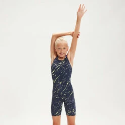 Speedo - Girls Junior Fastskin Endurance+ Openback Kneeskin Navy