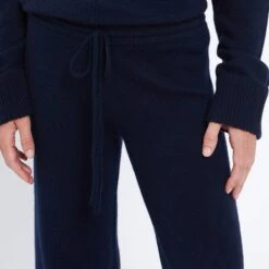 Navy Wide Leg Cashmere Trousers -Dunelm Shop 15284841 8