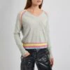 Light Grey/Multi Lola V Neck Cashmere Jumper 1 Light Grey/Multi Lola V Neck Cashmere Jumper -Dunelm Shop 17400087 5