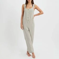Grey Linen Jumpsuit