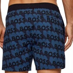 Boss Navy All Over Print Swim Shorts -Dunelm Shop 18305787 3