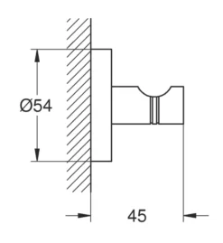 Grohe Essentials Robe Hook Chrome -Dunelm Shop 262JY A2