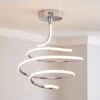 Dunelm Byron Integrated LED Swirl Chrome Ceiling Fitting -Dunelm Shop 30647915