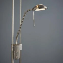 Vogue Lighting Vogue Rome Father And Child Floor Lamp Satin Nickel -Dunelm Shop 30671119 alt02