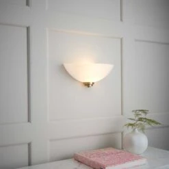 Vogue Lighting Vogue Welles 1 Light Frosted Glass Wall Light -Dunelm Shop 30671154 alt02