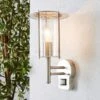 Dunelm Derek PIR Sensor Glass Steel Outdoor Wall Light -Dunelm Shop 30671415
