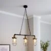 Dunelm Milas Pipe Industrial 3 Light Bar Black Diner Ceiling Fitting -Dunelm Shop 30674232