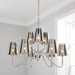 Dunelm Alister 9 Light Glass Ceiling Fitting