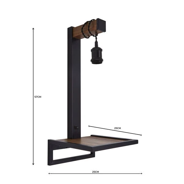 Dunelm Fulton Easy Fit Plug In Shelf Wall Light 8 Dunelm Fulton Easy Fit Plug In Shelf Wall Light - Image 6