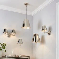 Dorma Bedford Polished Nickel 2 Light Wall Light -Dunelm Shop 30755751 alt06