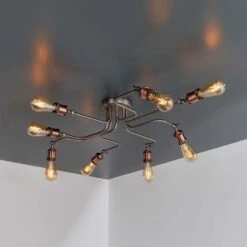Vogue Lighting Vogue Eastville 8 Light Semi Flush Ceiling Fitting -Dunelm Shop 30755848 alt02