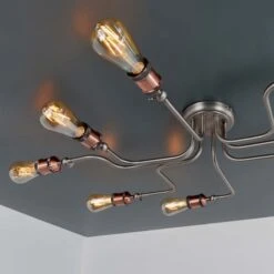 Vogue Lighting Vogue Eastville 8 Light Semi Flush Ceiling Fitting -Dunelm Shop 30755848 alt05
