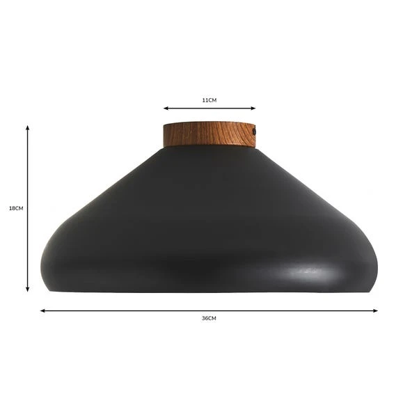 Elements Wolston 1 Light Flush Ceiling Fitting 8 Elements Wolston 1 Light Flush Ceiling Fitting - Image 6