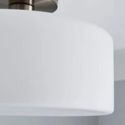 Dunelm Amelie Opal Satin Nickel Glass Flush Ceiling Fitting -Dunelm Shop 30768664 alt02