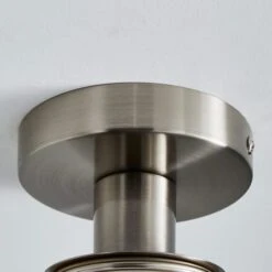 Dunelm Amelie Opal Satin Nickel Glass Flush Ceiling Fitting -Dunelm Shop 30768664 alt03