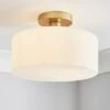 Dunelm Amelie Opal Gold Glass Flush Ceiling Fitting -Dunelm Shop 30768668