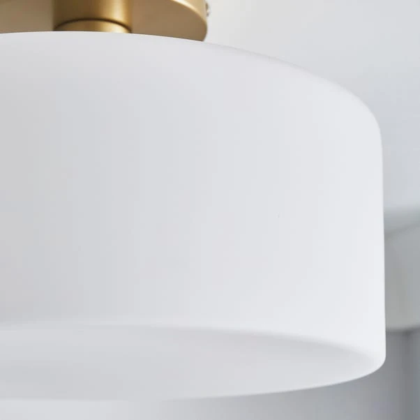 Dunelm Amelie Opal Gold Glass Flush Ceiling Fitting 5 Dunelm Amelie Opal Gold Glass Flush Ceiling Fitting - Image 3