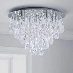 Dunelm Valencia 5 Light Jewel Chrome Flush Ceiling Fitting 9 Dunelm Valencia 5 Light Jewel Chrome Flush Ceiling Fitting -Dunelm Shop 30788353 alt01