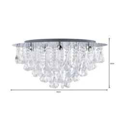Dunelm Valencia 5 Light Jewel Chrome Flush Ceiling Fitting 13 Dunelm Valencia 5 Light Jewel Chrome Flush Ceiling Fitting -Dunelm Shop 30788353 alt06