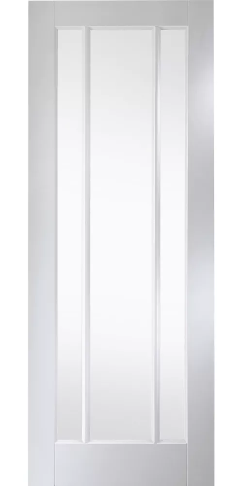 Jeld-Wen Worcester 3-Clear Light Primed White Wooden 3-Panel Internal Door 1981 X 838mm 4 Jeld-Wen Worcester 3-Clear Light Primed White Wooden 3-Panel Internal Door 1981 X 838mm - Image 2