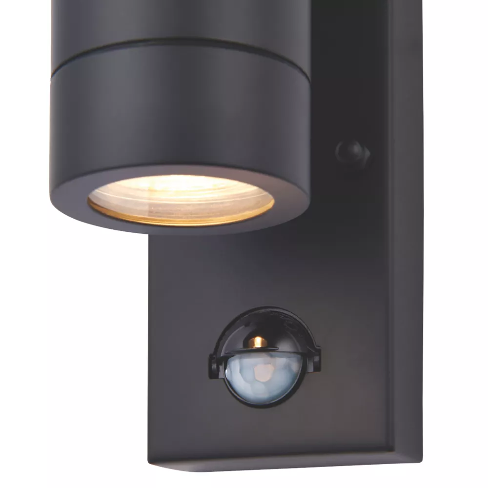 LAP Bronx Outdoor Up & Down Wall Light With PIR Sensor Black 4 LAP Bronx Outdoor Up & Down Wall Light With PIR Sensor Black - Image 2
