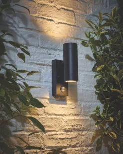 LAP Bronx Outdoor Up & Down Wall Light With PIR Sensor Black 11 LAP Bronx Outdoor Up & Down Wall Light With PIR Sensor Black -Dunelm Shop 3691R A4