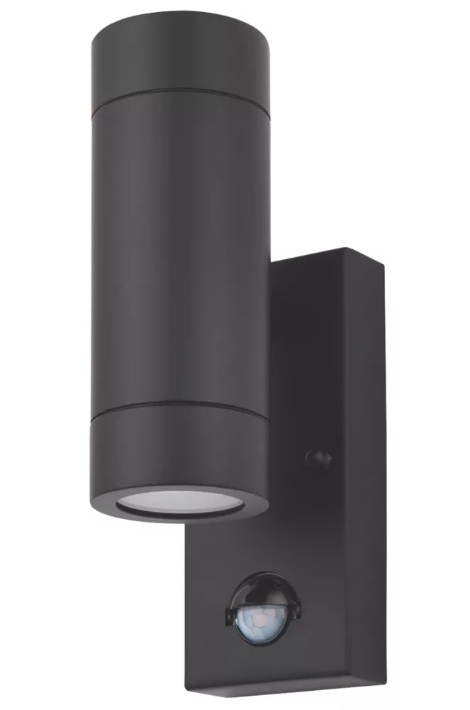 LAP Bronx Outdoor Up & Down Wall Light With PIR Sensor Black 3 LAP Bronx Outdoor Up & Down Wall Light With PIR Sensor Black
