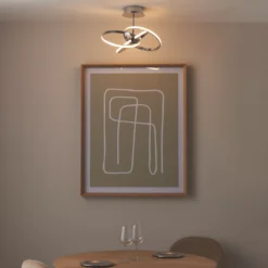 Quay Design Remi LED Semi-Flush Light Chrome 28W 1870lm -Dunelm Shop 371VG A6