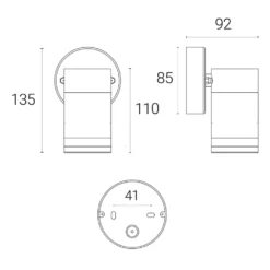 4lite Marinus Outdoor IP44 Wall Light Anthracite -Dunelm Shop 493RR A3
