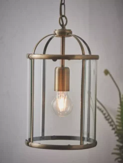 Quay Design Liberty 1-Light Pendant Antique Brass -Dunelm Shop 615VG A3
