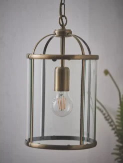 Quay Design Liberty 1-Light Pendant Antique Brass -Dunelm Shop 615VG A4