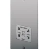 LAP 2-Gang Dual Voltage Shaver Socket 115 / 230V Brushed Stainless Steel With White Inserts
