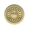 ETAL Sink Strainer Waste With Overflow & Cover Plate Brushed Brass 90mm -Dunelm Shop 655XR P