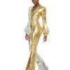 Smiffys 70s Super Chic Costume, Gold & Silver