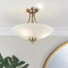 Quay Design Brooke Ceiling Flush Light Antique Brass -Dunelm Shop 704VG P