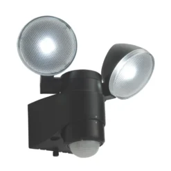 Saxby Laryn Outdoor LED Floodlight & PIR With PIR Sensor Black 2 X 2W 320lm