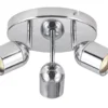 Essentials Lens Cylinder 3-Light Bathroom Spotlight Chrome -Dunelm Shop 78510 P
